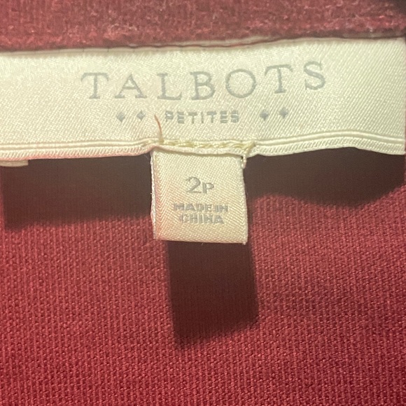 Talbots wine color stretch corduroy jacket. - Picture 6 of 7